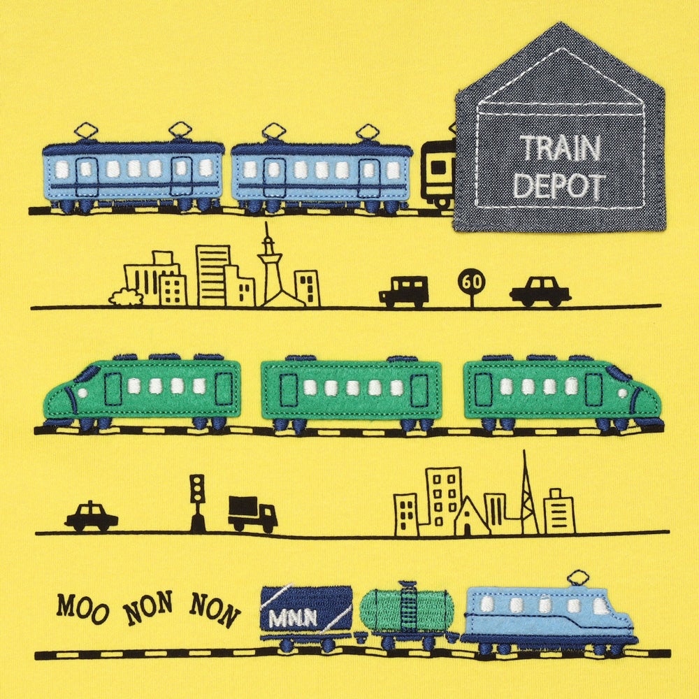 ベビー服 男の子 子ども服 こども キッズ 綿100％ コットン 電車 ティーシャツ