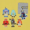 ベビー服 男の子 綿100％ ロボット 刺繍 半袖 Tシャツ イエロー(04) デザインポイント1
