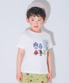 ベビー服 男の子 子ども服 こども キッズ 綿100％ コットン ロボット ワッペン 刺繍 オフホワイト(11) 正面