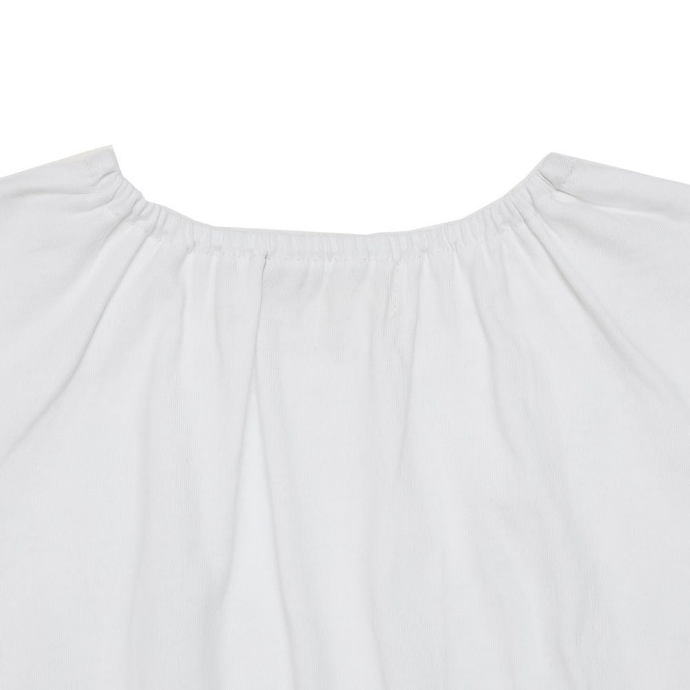 ベビー服 女の子 綿100％ 小花柄 重ね着風 Tシャツ パープル(91) デザインポイント2