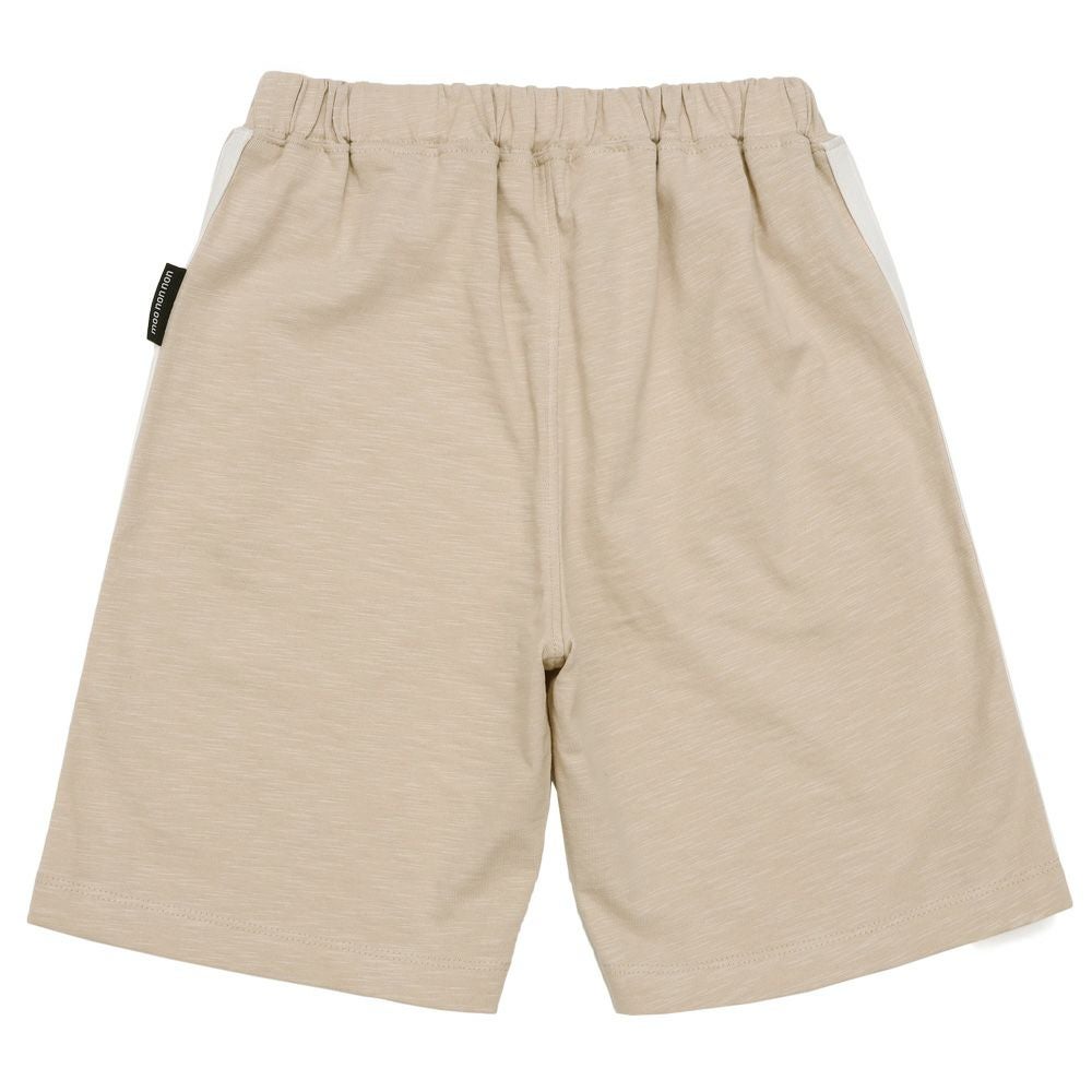 ベビー服 男の子 サイドライン ハーフパンツ ベージュ(51) 背面