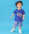 ベビー服 男の子 綿100％ 電車 プリント ハーフ丈 パンツ ブルー(61) モデル画像1