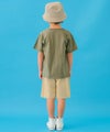 子供服 男の子 ロゴ付きポケット ハーフパンツ ベージュ(51) モデル画像3