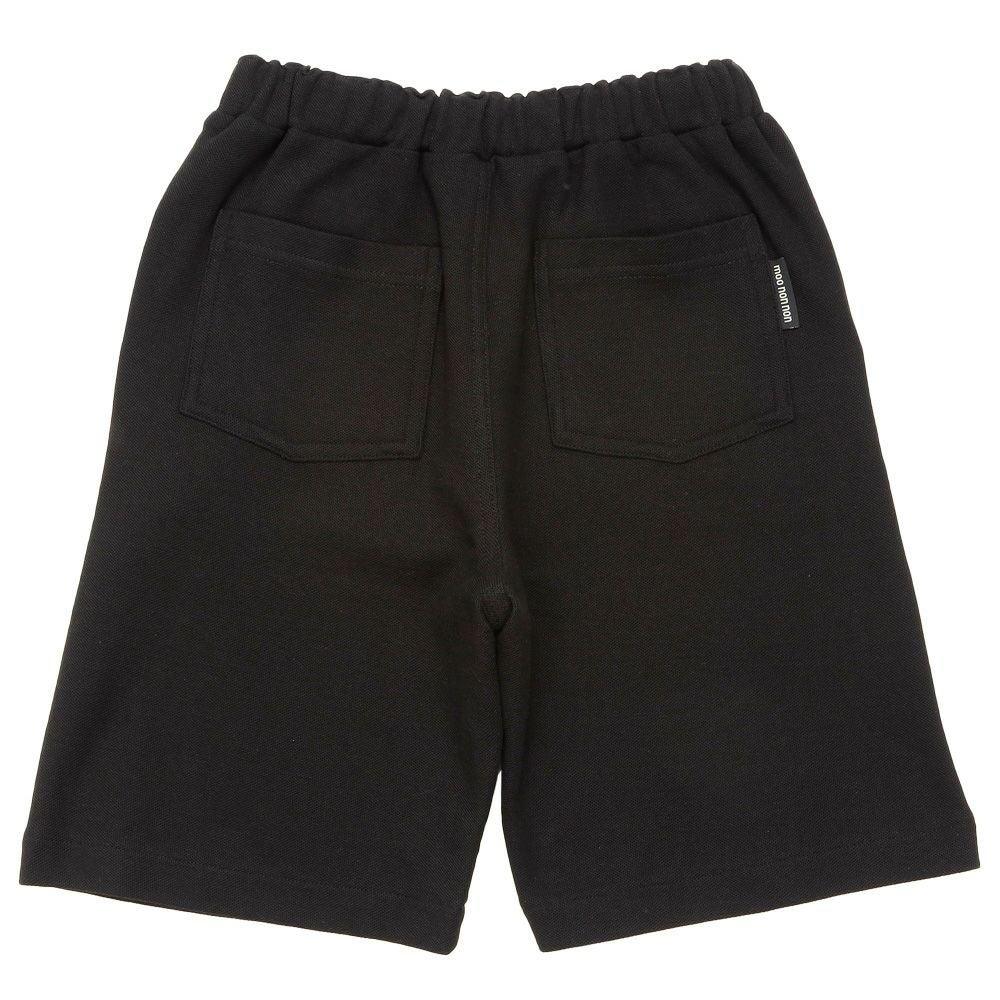 ベビー服 男の子 綿100％ ロゴ ハーフ丈 パンツ ブラック(00) 背面