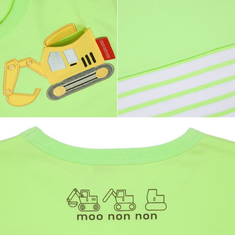 目立つ色を選ぶ/ショベルカー ポケット 綿100％ Tシャツ
