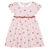 ベビー服 女の子 襟付き さくらんぼ リボン ワンピース ピンク(02) 正面
