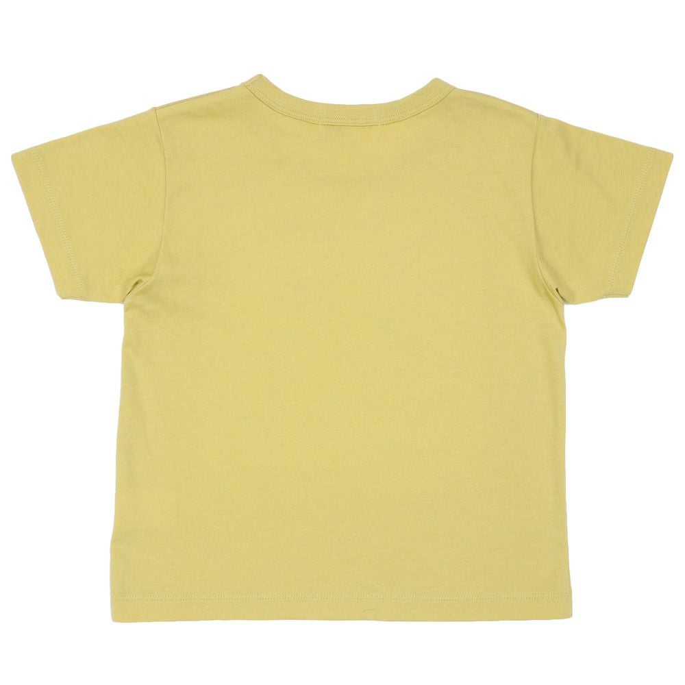 ベビー服 男の子 宇宙 ＆ 恐竜 綿100％ Tシャツ イエロー(04) 背面