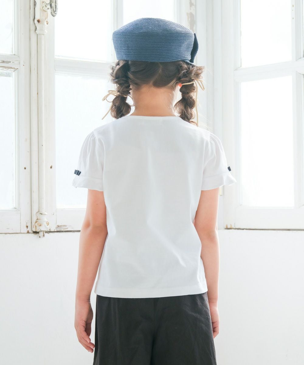 ベビー服 女の子 ドレス＆バッグ 小物プリント 綿100％ Tシャツ オフホワイト(11) モデル画像