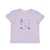 ベビー服 女の子 ドレス＆バッグ 小物プリント 綿100％ Tシャツ パープル(91) 正面