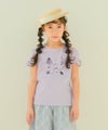ベビー服 女の子 ドレス＆バッグ 小物プリント 綿100％ Tシャツ パープル(91) モデル画像1