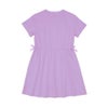 子供服 女の子 ゴムウエスト 袖折り返し ワンピース パープル(91) 背面
