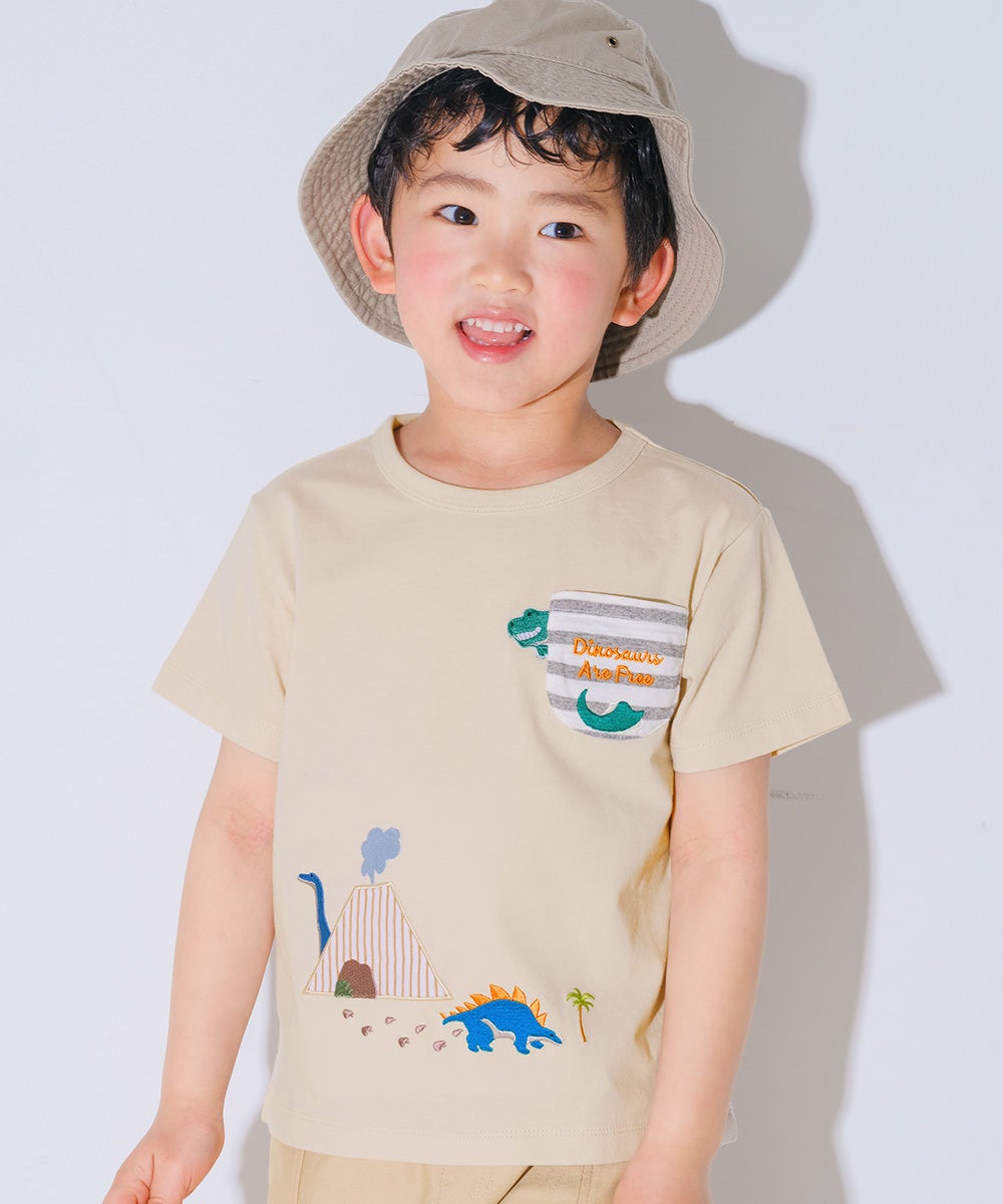 ベビー服 男の子 小学生 こども服 春服 夏服 恐竜 刺繍 かっこいい