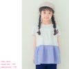 ベビー服 女の子 バックリボン ギンガムチェック 切替え Tシャツ