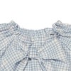 子供服 女の子 綿100％ リボン ＆ チェック ブラウス ブルー(61) デザインポイント1