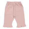 ベビー服 女の子 無地 裾フリル ストレッチ 6分丈パンツ ピンク(02) 背面
