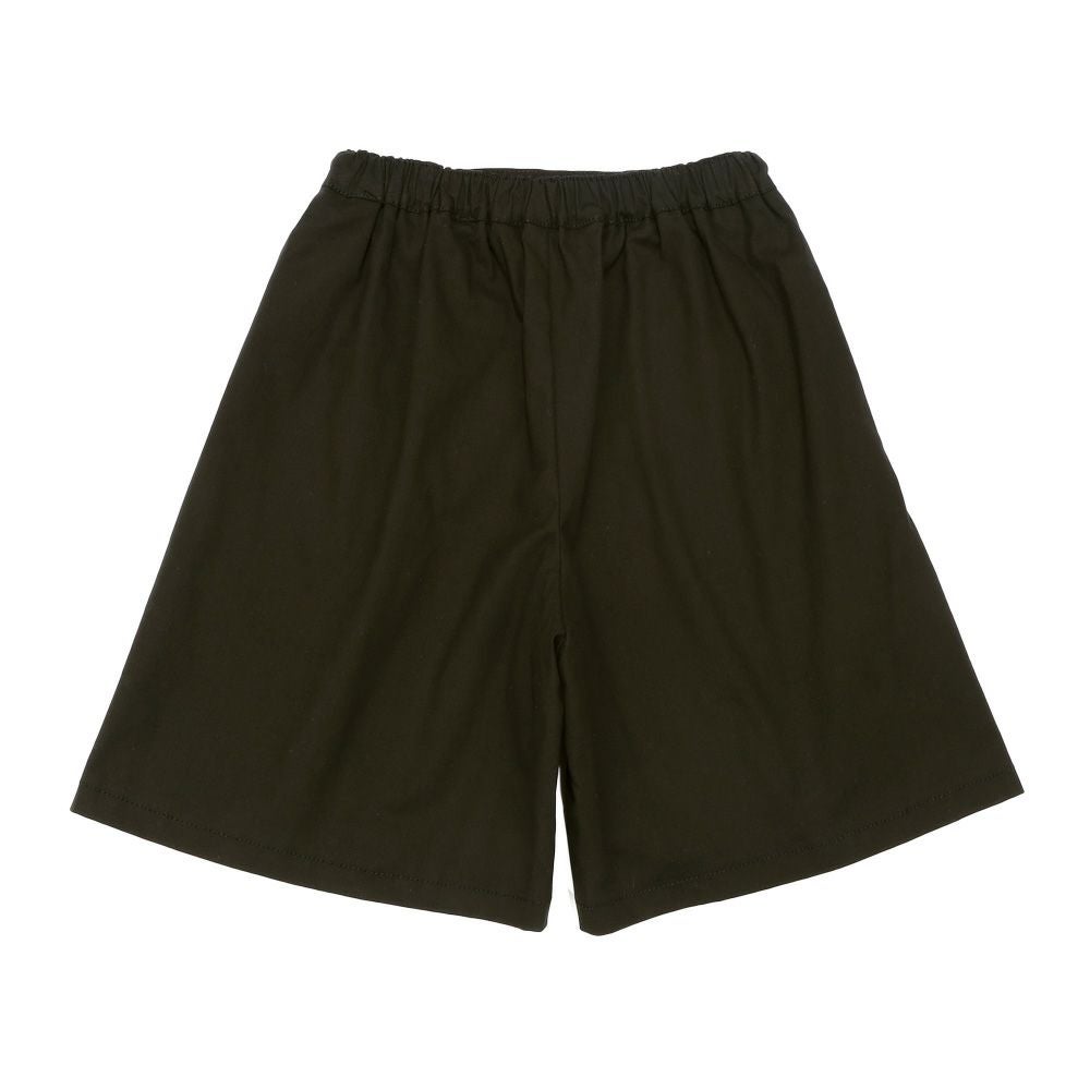 子供服 女の子 ボタン付き フロントタック キュロットパンツ ブラック(00) 背面