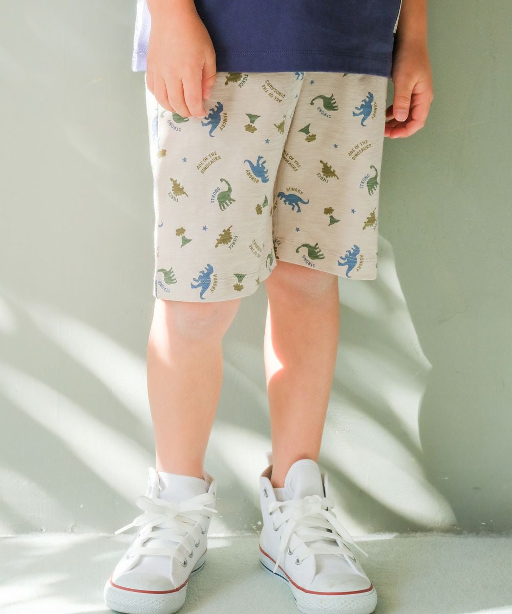 ベビー服 男の子 綿100％ 恐竜シルエット ハーフパンツ