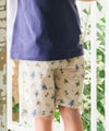 ベビー服 男の子 綿100％ 恐竜シルエット ハーフパンツ ベージュ(51) モデル画像1