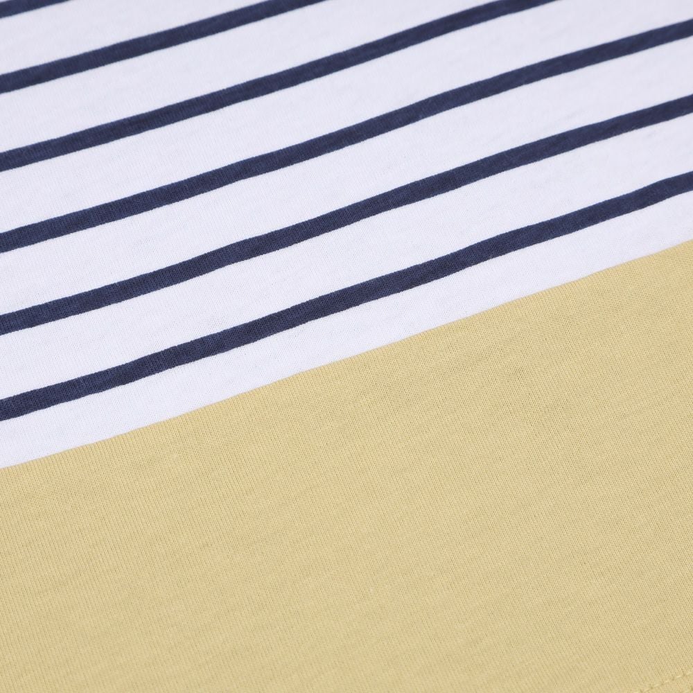 子供服 男の子 綿100％ ボーダー 切り替え Tシャツ ネイビー(06) デザインポイント1