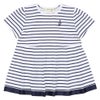 ベビー服 女の子 ボーダー柄 Tシャツ 紺×白(16) 正面