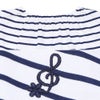ベビー服 女の子 ボーダー柄 Tシャツ 紺×白(16) デザインポイント2