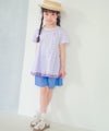 ベビー服 女の子 ボーダー柄 Tシャツ パープル(91) 