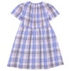 子供服 女の子 チェック柄 襟付き ワンピース ブルー(61) 背面
