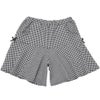 ベビー服 女の子 千鳥柄 リボン付き キュロットパンツ ホワイト×ブラック(10) 正面