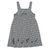 ベビー服 女の子 千鳥柄 音符刺繍 ワンピース ホワイト×ブラック(10) 背面