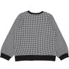 ベビー服 女の子 千鳥柄 音符刺繍 カーディガン ホワイト×ブラック(10) 背面