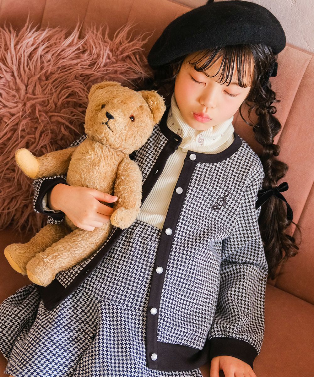 千鳥柄 音符刺繍 カーディガン｜ベビー・子供服 通販 moononnon むー