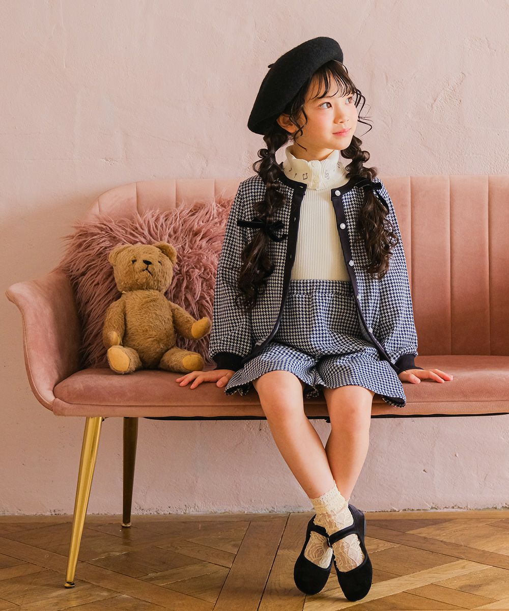 千鳥柄 音符刺繍 カーディガン｜ベビー・子供服 通販 moononnon むー