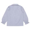子供服 女の子 ストライプ柄 フリル襟付き ブラウス ブルー(61) 背面