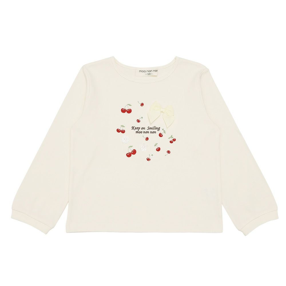 チェリー ロゴ刺繍 リボンつきTシャツ｜ベビー・子供服 通販 moononnon