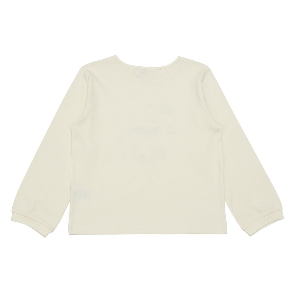 ベビー服 女の子 チェリー ロゴ刺繍 リボンつきTシャツ オフホワイト(11) 背面