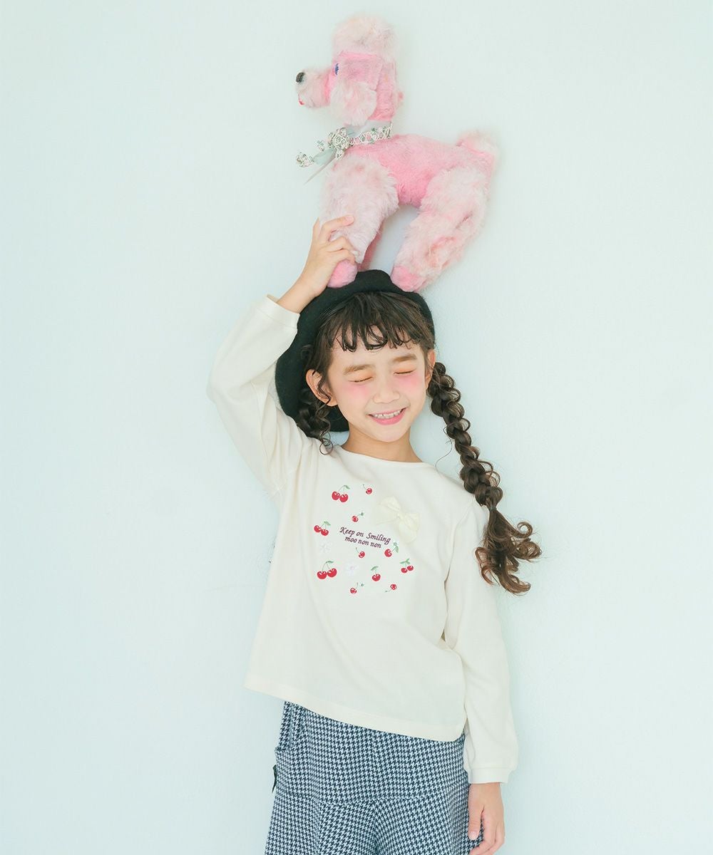 チェリー ロゴ刺繍 リボンつきTシャツ｜ベビー・子供服 通販 moononnon
