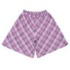 子供服 女の子 オリジナルチェック柄 ダブルニットキュロットパンツ パープル(91) 正面