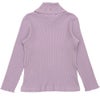 子供服 女の子 子ども服 こども キッズ ジュニア 音符刺繍 ボタン襟付き タートルネック リブ カットソー パープル(91) 背面