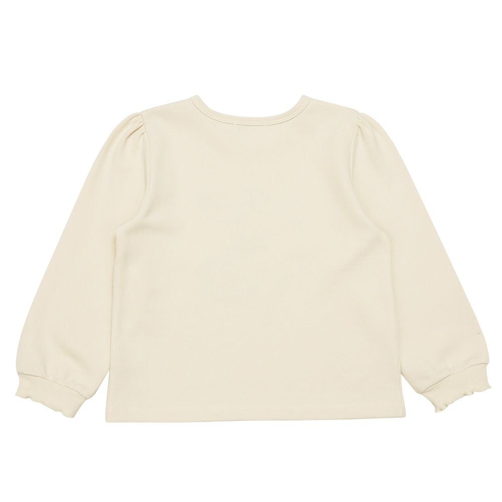 ベビー服 女の子 ティーカップ ロゴ刺繍 裏毛トレーナー アイボリー(12) 背面