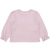 ベビー服 女の子 リボン刺繍 お花モチーフ付き 裏毛トレーナー パープル(91) 背面