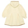 ベビー服 女の子 子ども服 こども キッズ ジュニア キルトニット くるみボタン リボン付き フード取り外し可能 アイボリー(12) 背面