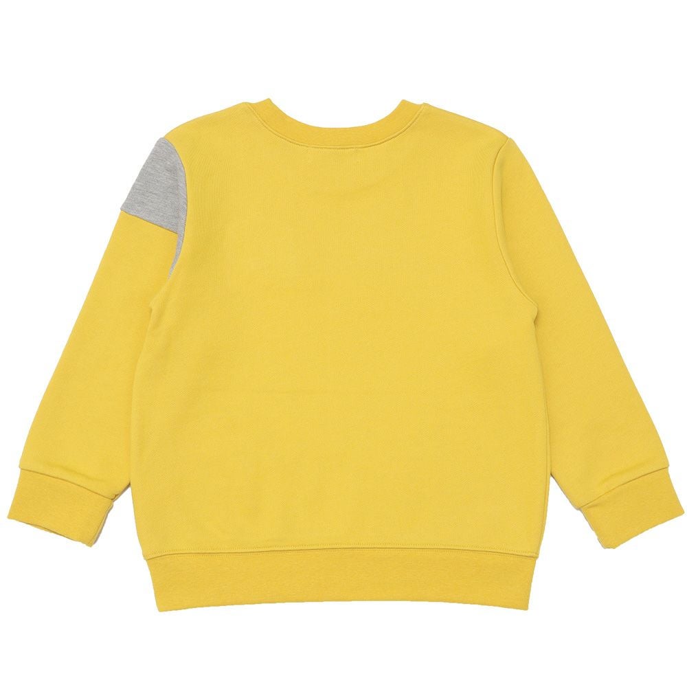 ベビー服 男の子 電車ワッペンつき 裏毛トレーナー イエロー(04) 背面
