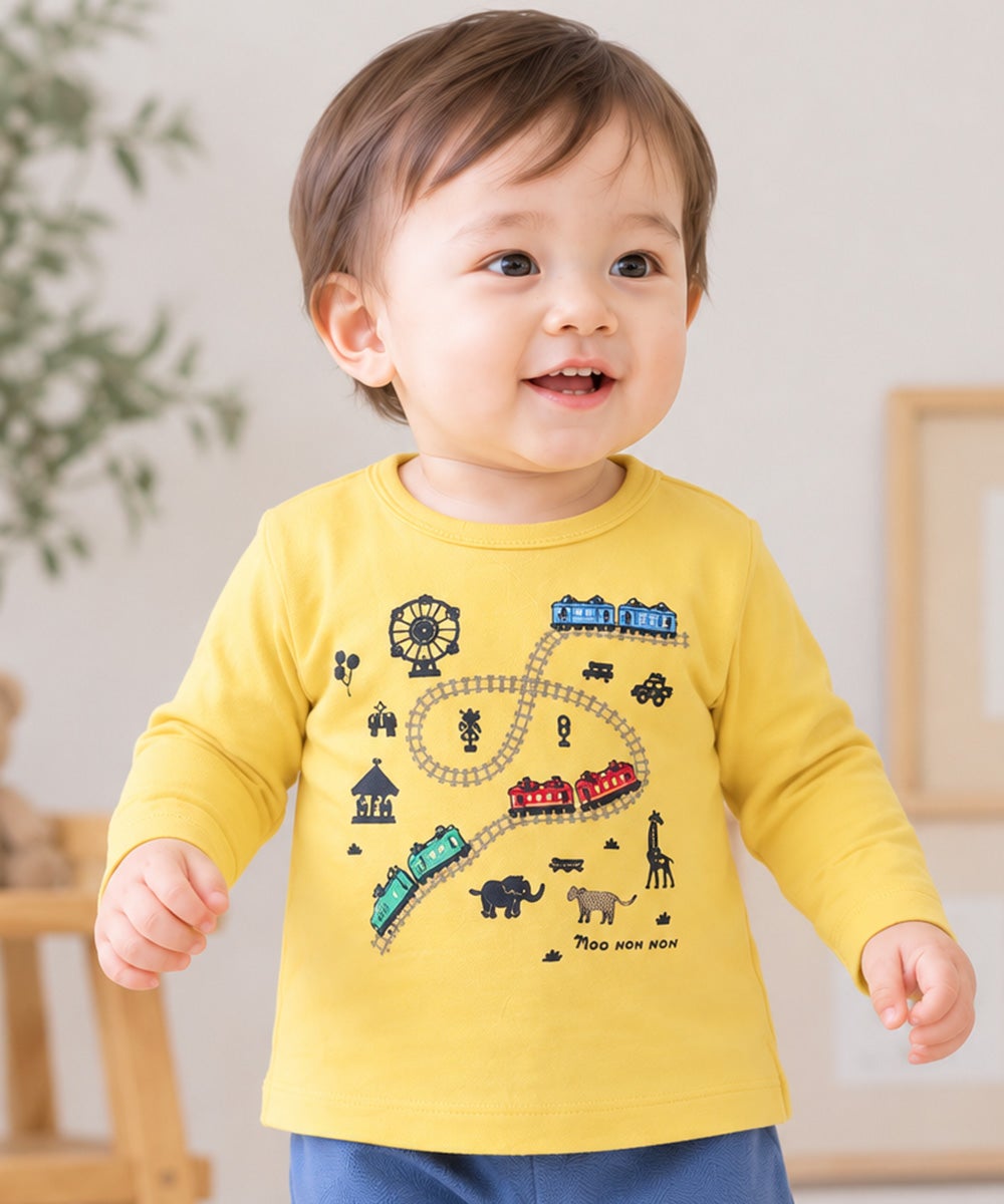 ベビー服 男の子 電車刺繍 動物園プリント Tシャツ