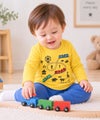 ベビー服 男の子 電車刺繍 動物園プリント Tシャツ