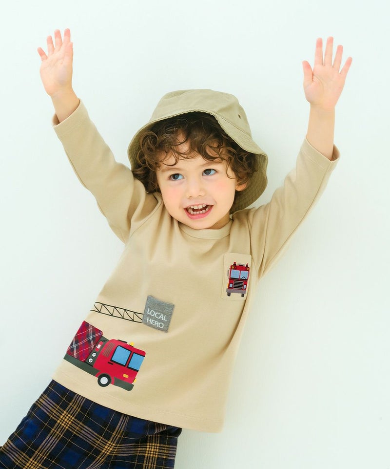 【男の子】プレゼントにおすすめのベビー服/はたらく車長袖Tシャツ