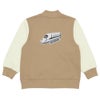 ベビー服 男の子 ロゴ 電車ワッペン ジップアップ 裏毛ジャケット ベージュ(51) 背面