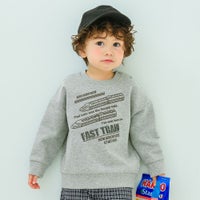 ベビー服 男の子 電車 ロゴ刺? 裏毛トレーナー