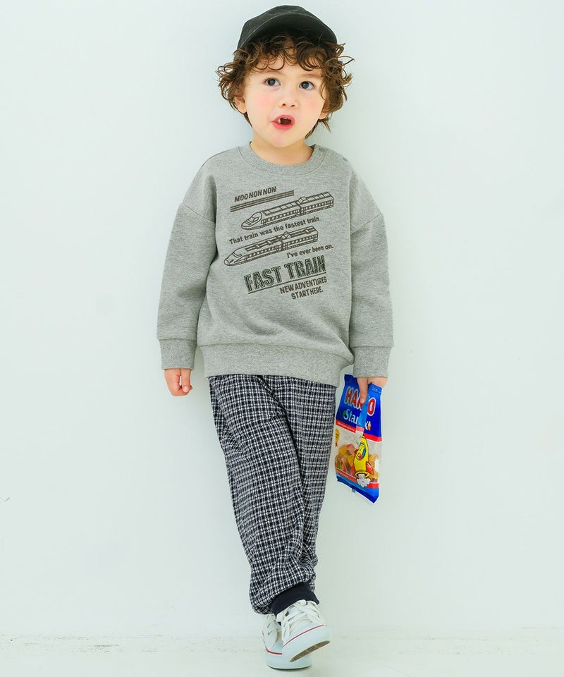 【男の子】プレゼントにおすすめのベビー服/ワントーン電車刺繍トレーナー