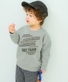 ベビー服 男の子 電車 ロゴ刺? 裏毛トレーナー 杢ｸﾞﾚｰ(92) モデル画像1
