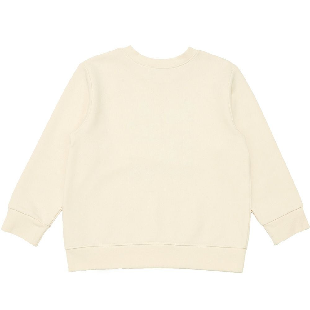 ベビー服 男の子 はたらく車ワッペン裏毛トレーナー アイボリー(12) 背面